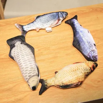 Kedi Pet Oyuncak Elektrikli Balık Simüle Balık Atlama Balık peluş oyuncak Usb Şarj Pet Oyuncaklar