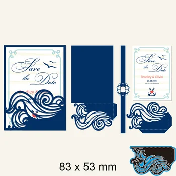 Kesme Ölür Sörf dantel Yeni Karalama Defteri Dekorasyon Kabartma Kağıt Zanaat Albümü Kart Yumruk Bıçak Kalıp 83 * 53mm