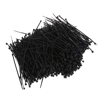 KSOL Yeni Stil 1000 Adet Siyah Plastik Kablo Zip Kravat Tutturmak Wrap 100mm x 1.8 mm