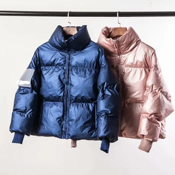 kış Kalınlaşmış kısa ceket ekmek giysileri 2020 yeni Kore yaka ceket kalınlaşmış sıcak pamuk trend parkas coats