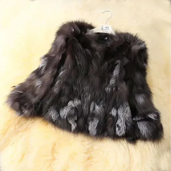 Kış sıcak satış kürk ceket saf doğal tilki kürk kısa ceket kadın süet ceket