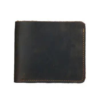 Lüks erkek Marka deri cüzdan Küçük Çanta Vintage Çılgın At Deri Erkek küçük cüzdan Para Çantası Hediye Adam İçin Retro Çanta