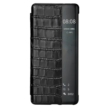 Lüks İş hakiki deri Ultra İnce Telefon Kapak İçin Huawei mate 40 30 Pro Artı Manyetik Flip Case Huawei P40 Pro