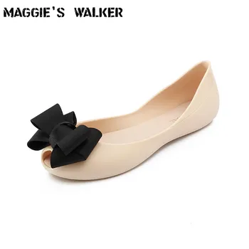Maggie Yürüteç Kadın Kristal plaj ayakkabısı Jöle Sandalet Yaz Moda Şeker renkli Slip-on Reçine Takozlar yağmur ayakkabıları Boyutu 35~41