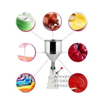 Manuel El Basınç Gıda dolum makinesi Macun Sıvı Dolgu Krem Losyon Ruj Bal Jel Paketleme Makinesi Yüksek Doğruluk 50 ml