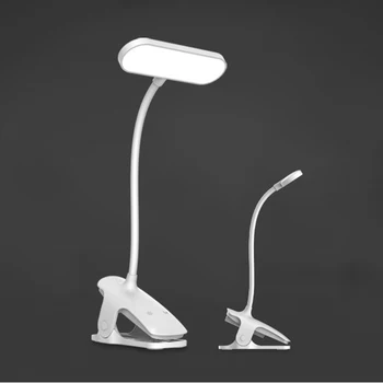 Masa Lambası Led masa lambası Dokunmatik Klip çalışma masası Okuma lambası Kısılabilir Büyüteç Gooseneck Masaüstü USB Powered By Beyaz