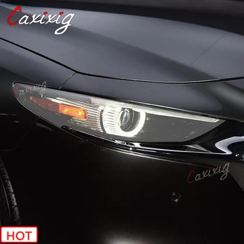 Mazda 3 için BP 2019 2020-Aksesuarları 2 Adet Araba Far koruyucu film Far Restorasyon Şeffaf Siyah TPU Etiket