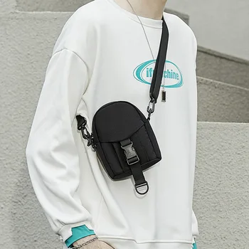 Mini Erkek Omuz Crossbody Çanta Küçük Telefon bozuk para cüzdanı Çantası Rahat Seyahat erkek postacı çantası 2023 Moda Japon Erkek Çanta