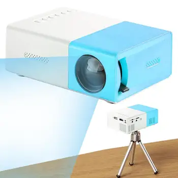 Mini Projektör Film Projektör Dış Mekan Kullanımı İçin Mikro 1080P Kablosuz Video Projektör Ev Sineması Film İçin Mavi Ve Beyaz