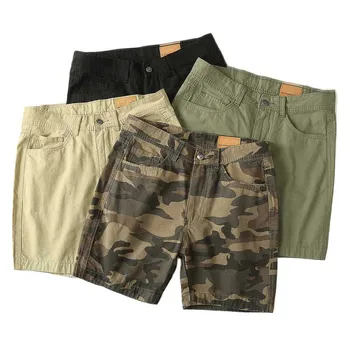 Moda Gelgit Kamuflaj Şort Erkekler Rahat Kargo kısa pantolon Askeri Ordu Tarzı Beachshort Streetwear Pamuk Retro Klasik
