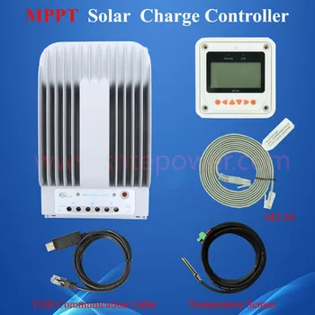 MPPT Güneş Regülatörü 12 V/24 V, güneş şarj kontrol cihazı 40A için güneş panelleri, güneş takip kontrolörü ile lcd ekran