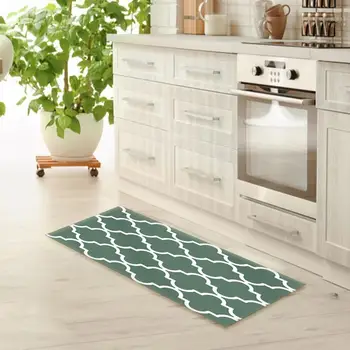 Mutfak Halı Modern zemin halısı Geometrik ızgara Polyester Mutfak Koşucu Alan kilim zemin matı Ev için