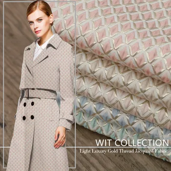 NEW276 Yüksek Hassasiyetli Jakarlı Moda Kumaş Geometrik Pastil Tasarım kadın Ceket Elbise Etek Dikiş Malzemeleri Giysiler