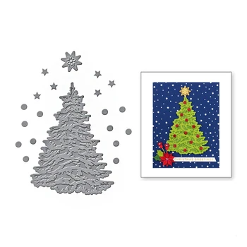 Noel ağacı kesme kalıp DIY karalama defteri fotoğraf albümü kağıt kartı dekorasyon zanaat kabartma kalıp kesme