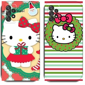 Noel Hello Kitty Telefon Kılıfları Samsung Galaxy S22 Ultra S20 FE S20 Lite S20 Ultra S21 S21 FE S21 Artı Ultra Funda