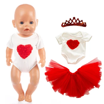Oyuncak bebek giysileri Doğan Bebek Fit 18 inç 43cm Kız Manuel sevgililer Günü Etekler şapkalar seti Bebek Bebek Aksesuarları doğum günü hediyesi
