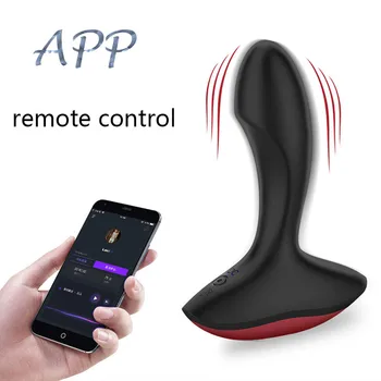 Prostat masaj aleti Titreşimli APP Kontrol Anal Plug Vibratör Seks Oyuncakları Adam Masturbator Silikon Büyük anal dildo Eşcinsel Seks Ürünleri