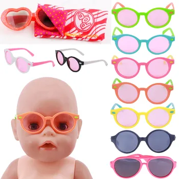 Renkli Gözlük Çerçevesi Bebek Aksesuarları Bebek Göz Dekorasyon İçin 18 İnç amerikan oyuncak bebek ve 43Cm Yeniden Doğmuş Bebek, Bizim Nesil, Renkli Hediye