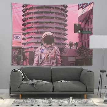Sevimli Goblen Duvar Asılı Duvar Dekor goblen serin astronot asılı kumaş arka plan duvar kaplaması ev dekorasyon battaniye