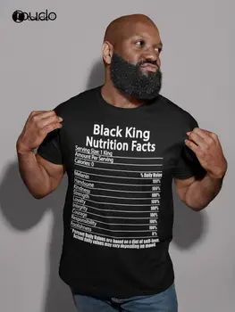 Siyah Kral Beslenme Gerçekler T-Shirt Amerikan Siyah Gurur Melanin Blm Juneteeth Unisex