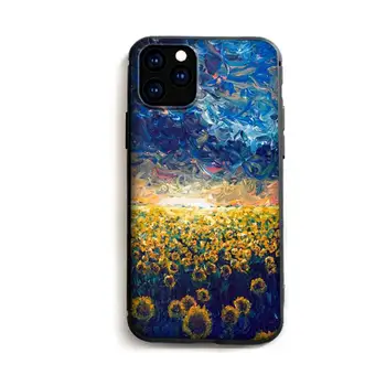 Soyut yağlı boya elle çizilmiş sanat Telefon Kılıfı için iPhone 11 12 Pro mini pro XS MAX 8 7 6 6S Artı X 5S SE 2020 XR