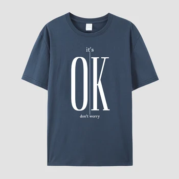 TARCHIA Yaz Grafik T Shirt Erkek Pamuk Tamam Endişelenmeyin Camisetas T-shirt 2023 Yeni Kısa Kollu Casual Tee Üst Büyük Boy