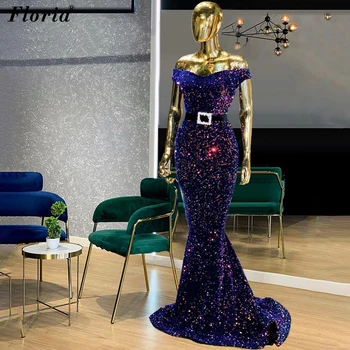Türk Coutures Mermaid Kokteyl Elbiseleri Arapça Kapalı Omuz balo kıyafetleri Dubai Abiye Düğün Vestidos De Noche