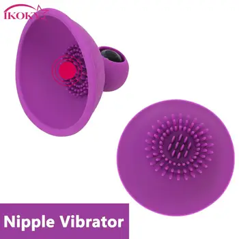 Vantuz Vibratör göğüs pompası Masaj Dil Yalamak Meme Enayi Vibratör Kadınlar için Seks Oyuncakları Meme Büyütme Masajı