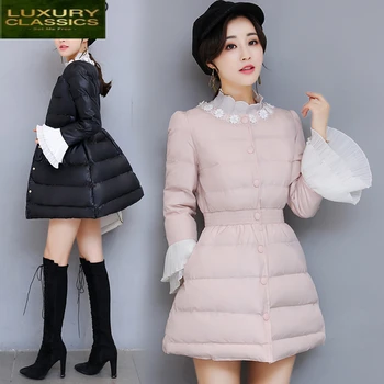 Vintage Kış Ceket kadın kıyafetleri 2021 Kore Yastıklı Aşağı Pamuk Parka Sıcak Kış Ceket Kadın Palto Hiver DM6026