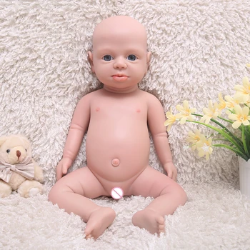 WW1540 49cm 3.6 kg Gerçekçi Silikon Yeniden Doğmuş Bebek Bebek 3 Renk Gözler Seçenekleri Yenidoğan Bebek yürümeye başlayan çocuk oyuncakları Çocuklar için hediye