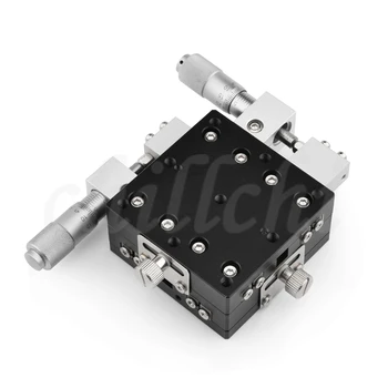 X Y Ekseni LY60-CM LY60-LM / LY70-C / LY80 - C Çapraz Parça Yüksek Hassasiyetli Mikrometre Manuel Ayarlanabilir Çerçeve Slayt Platformu