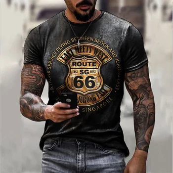 Yeni 2022 Yaz Erkek Moda T shirt Harajuku erkek 3D Baskı Rahat spor tişört O-boyun Rahat Kısa Kollu Üstleri Erkek Giysileri