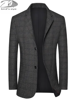 Yeni Marka Erkek Blazers Bahar Sonbahar İngiliz Tarzı Ekose Erkek Ince Yağ Iş Rahat Blazer Ceket Erkek Takım Elbise Ceket Giyim 3XL