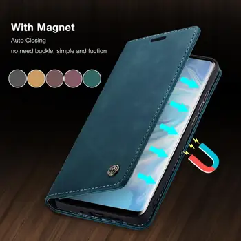 Yeni Stil Manyetik Kılıf iphone 11 12 Pro XS Max Lüks Retro PU Kart Yuvaları Cüzdan Flip Deri Telefon iphone 13 X XR 6 7