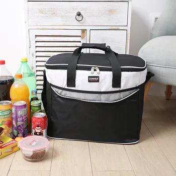 Yeni Stil Yalıtım Soğutucu Çanta 34L Büyük Kapasiteli Oxford Kumaş Öğle Yemeği Çantası Aile Açık Piknik Taşınabilir yemek kabı Çanta