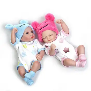 Yeniden doğmuş Bebek 26cm Yumuşak Tam Silikon Gerçekçi Bebek Bebek Sevimli Gerçekçi Canlı Oyuncak Erkek Kız Doğum Günü Hediyeleri