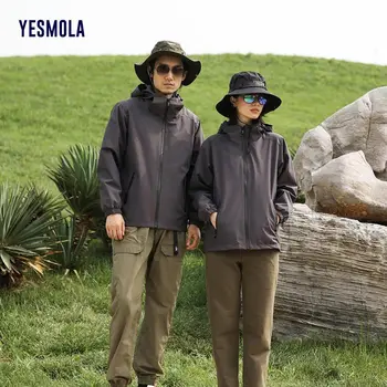 YESMOLA Yürüyüş Rüzgar Geçirmez Ceket Erkek Kadın Seyahat Ceket Trekking Avcılık Rüzgarlık Giyim Açık Spor Ceketler Çiftler