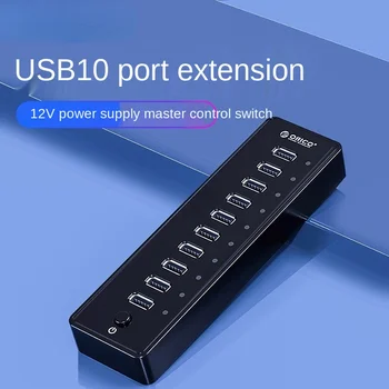 Yüksek Hızlı Sanayi USB HUB ile 36W Güç Adaptörü Harici USB 3.0 Splitter Genişletici PC Aksesuarları MacBook Laptop için