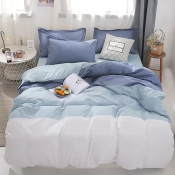 Çift kişilik yatak 3/4 parça set moda nevresim takımı polyester nevresim yastık kılıfı ile Kraliçe nevresim erkek ve kız