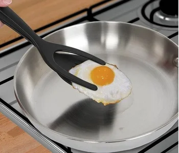 Çok fonksiyonlu kızartma tavası Spatula yapışmaz Kavrama Flip Maşa Biftek Fransız Tost Gözleme Yumurta Kelepçe Omlet Klip Mutfak Malzemeleri