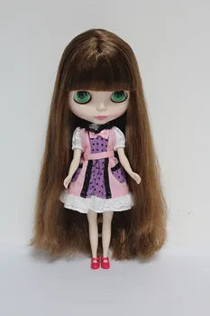 Ücretsiz Kargo büyük indirim RBL-26DIY Çıplak Blyth doll doğum günü hediyesi kız için 4 renk büyük gözler bebek güzel Saç sevimli oyuncak