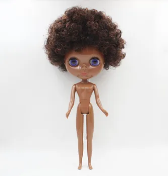 Ücretsiz Kargo büyük indirim RBL-624 DIY Çıplak Blyth doll doğum günü hediyesi kız için 4 renk büyük göz bebek güzel Saç sevimli oyuncak